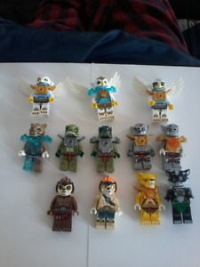 12 Lego Chima Minifigures plus Accessories