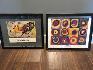 2 Kandinsky framed prints