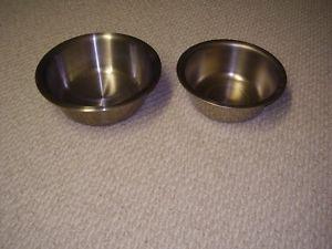 2 Large Stainless Steel Bowls