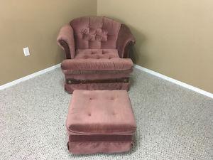 Accent chair with ottoman