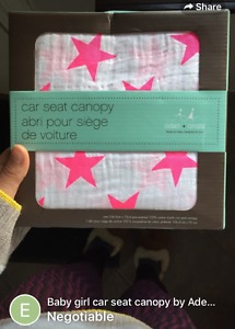Aden and anais car seat canopy / new in box!