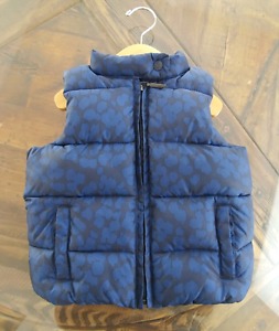 Baby Gap Navy Pattern Puffer Vest - Size 3