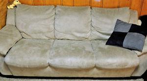 Beige Suede Couch