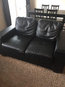 Bonded Leather Loveseat