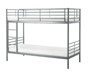 Bunk bed frame, silver color