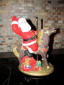 Carousel horse with Santa