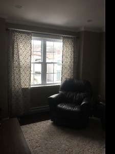 Curtain rod with curtains