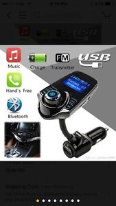 FM Transmitter, Bluetooth Car Kits with Music Control and TF