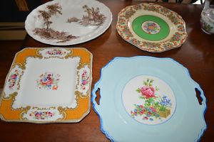 Four vintage plates including Grimwades & John Maddock