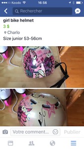 Girl bike helmet junior size