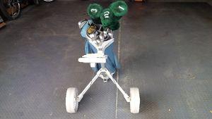 Golf set with bag and pull cart