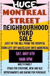 HUGE ALL MONTREAL ST. YARD SALE MAY 6 / 8AM-3PM PENTICTON