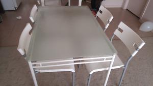 Ikea dining table with 4 chairs