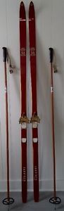 JARVINEN X Country SKIIS Wood FINLAND Vintage Antique