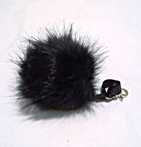 Large faux fur black accessory