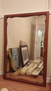 Large hardwood mirror