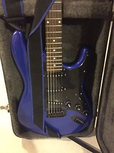 Like new! FenderSquire with hard case and amp