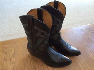 Men's Black Cowboy Boots - Mint Condition