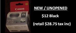 NEW / UNOPENED CANON 210 (BLACK) INK CARTRIDGE