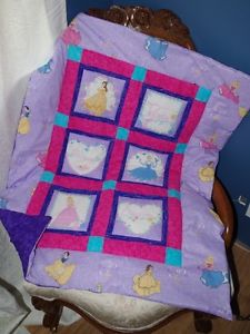 New Handmade Patchwork Disney Princess Baby Quilt Cotton