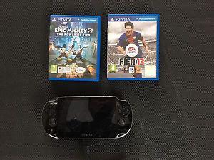 Ps vita + 2 games and 4gb memory comes with charger