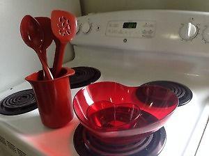 Red New Kitchen utensils