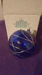 Retired Partylite Calypso Blue Globe Ornament