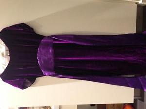 Royal purple velvet dress