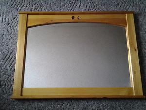 Rustic Mirror in hand made pine frame in excellent