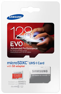Samsung EVO+ 128GB 80MB/s microSDXC Memory Card