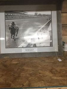 Signed Ron Turcotte and Secretariat photo in a frame