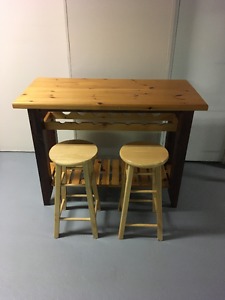 Table/Stools, Trolley and chairs