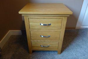 Three drawer nightstand in good condition.