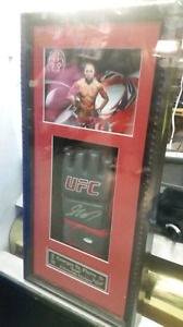 UFC signed glove by gsp shadow boxed