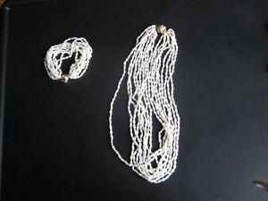 pearl necklace and bracelet set