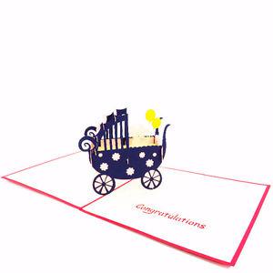 3D BABY STROLLER GREETING CARD