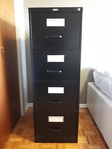 4 drawer black filing cabinet for sale.
