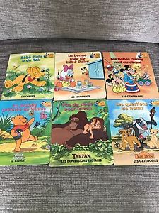 6 Disney hard cover books in French