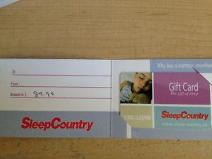$90 Gift Certificate from Sleep Country