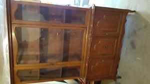 Antique Knetchel Dining room table and hutch