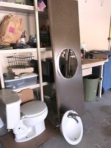 Bathroom reno - toilet, sink, countertop - 79"