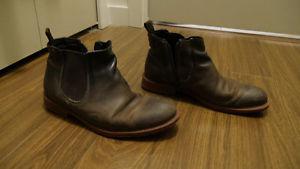 Brown Leather boots Men