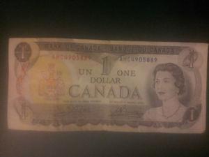  Canada $1 Bill