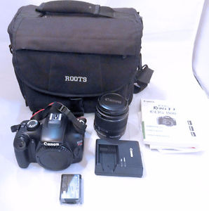 Canon T3 with mm kit lens and camera bag