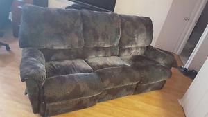 Free couch and matching chair both reclining