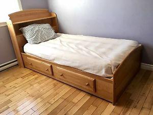 Hardwood Captain bed with storage