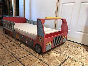 KidKraft toddler fire truck bed