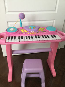 Kids Piano with Stool and Microphone