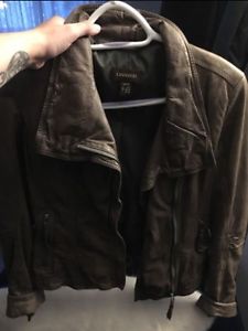 Leather Biker Jacket SZ:XS (fits like a small)