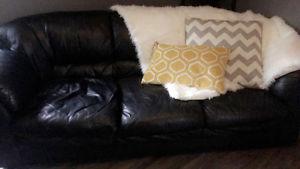 Leather Couch and Chair Set